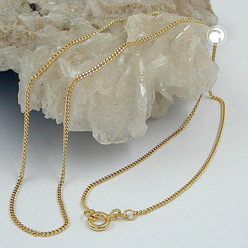 Kæde 1,3 mm Curb Chain 9Kt GOLD