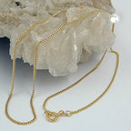 Kæde 1,3 mm Curb Chain 9Kt GOLD