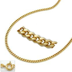 Kæde 1,3 mm Curb Chain 9Kt GOLD