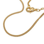 Kæde 1,7 mm kantkant, flad 2x diamantbelagt 9Kt GULD