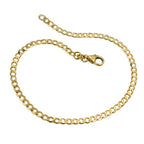Armbånd 2,6 mm bredt rustning 14 karat guld 19 cm