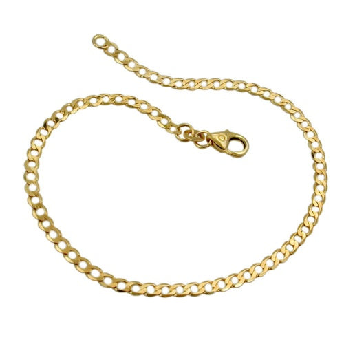 Armbånd 2,6 mm bredt rustning 14 karat guld 19 cm