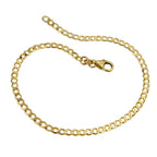 Armbånd 2,6 mm bredt rustning 14 karat guld 19 cm