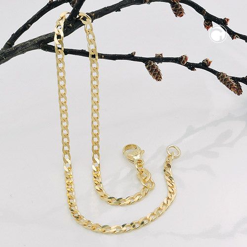 Armbånd 2mm bredt rustning flad 14K GULD