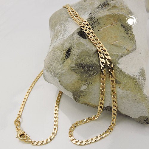 Armbånd 2mm bredt rustning flad 14K GULD