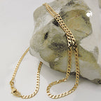 Armbånd 2mm bredt rustning flad 14K GULD