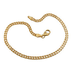 Armbånd 2,8 mm dobbelt kantsten GULD 14K - 19 cm