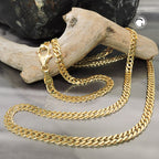 Armbånd 3,7mm Dobbelt Pansring 14K GULD