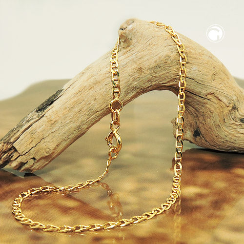 Armbånd 2mm web-rustning blank 9K GULD