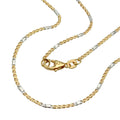 Armbånd 14mm webrustning bicolor 14K GULD