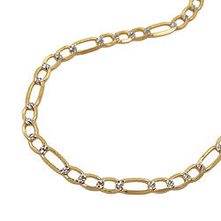 Armbånd 2,7 mm Figaro-Panzer bicolor 14Kt GULD