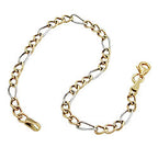 Armbånd 3,6 mm Figaro Tank bicolor 9Kt GULD