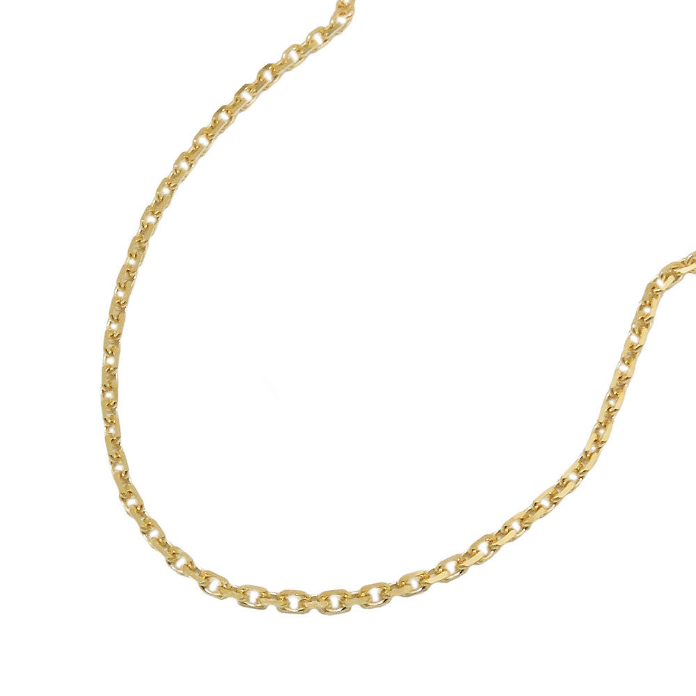 Armbånd 1,3 mm ankerkæde diamant 14k GULD