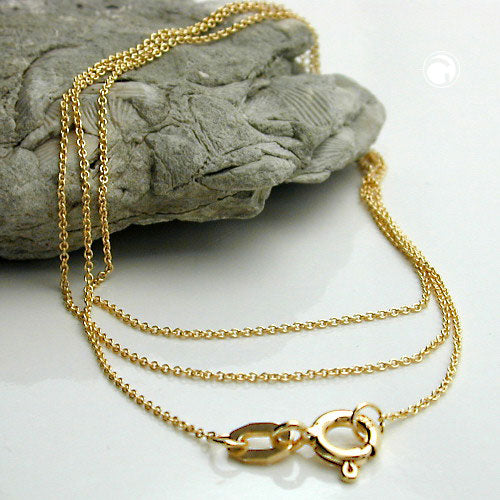 Kæde 0,7 mm tynd ankerkæde 9K GOLD