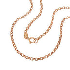 Kæde 2 mm ankerkæde rund 9K rødguld