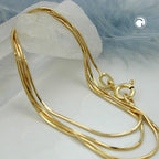 Kæde 0,8 mm Snake 5-pt. 9Kt GULD