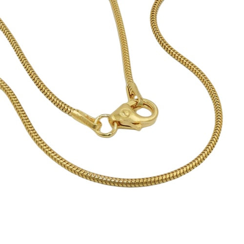 Kæde 1,2 mm Snake rund 14Kt GULD 50cm