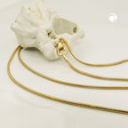Kæde 1,2 mm Snake rund 14Kt GULD 50cm