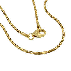 Kæde 1,2 mm Snake rund 14Kt GULD 50cm
