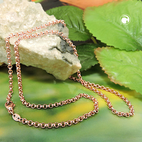 Armbånd 2,5 mm ærtekæde 14K rosaguld
