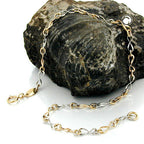 Armbånd 2,7mm Fantasy Pattern bicolor 9Kt GULD 19cm