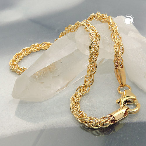 Armbånd 3mm Fantasy 9Kt GULD