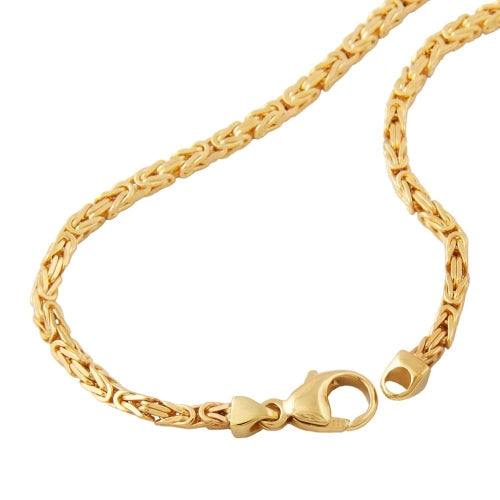 King's Chain 2mm firkantet blank 8K GULD