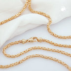 King's Chain 2mm firkantet blank 8K GULD