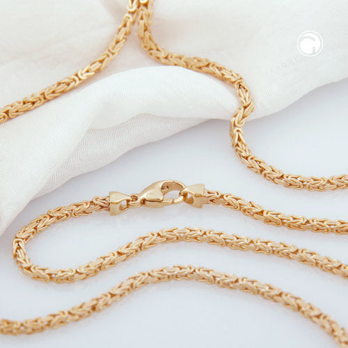 King's Chain 2mm firkantet blank 8K GULD