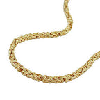 King's Chain 2mm firkantet blank 8K GULD