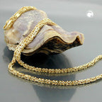 King's Chain 2mm firkantet blank 8K GULD