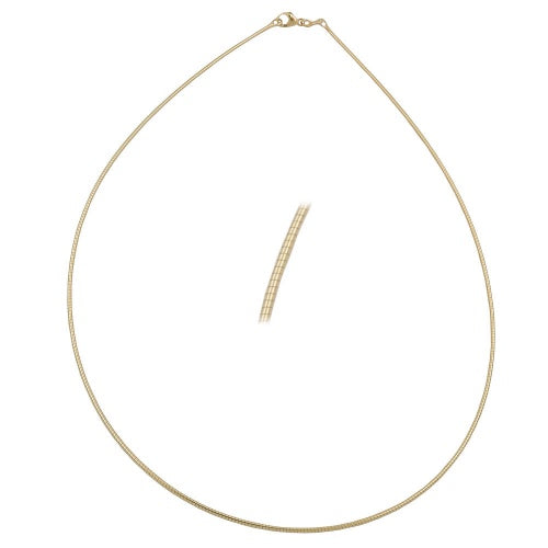Kæde 0,8 mm rund kæde 9 karat guld