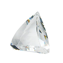 Vinduesdekoration 50x49mm Pendul Suncatcher facetteret trekant med kuppel