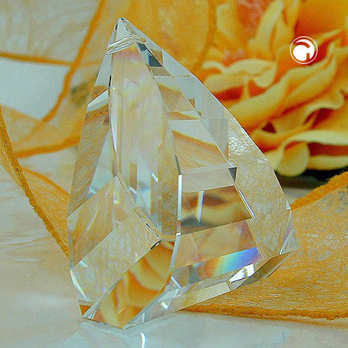 Vinduesdekoration 50x49mm Pendul Suncatcher facetteret trekant med kuppel