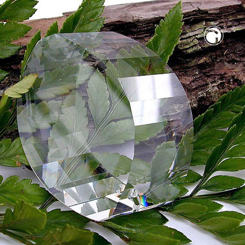 Vinduesdekoration 50x45mm Pendelsolfanger facetteret glas skrå cirkulær cylinder