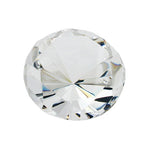 Glassten 80x52mm med diamantslebet krystalklar