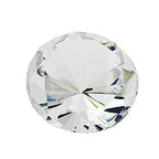 Glassten 80x52mm med diamantslebet krystalklar
