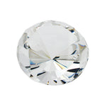 Glassten 80x52mm med diamantslebet krystalklar