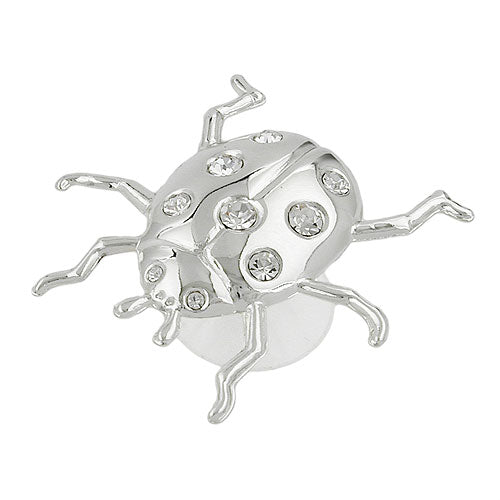 Suncatcher 53x55mm Ladybug flad med glassten
