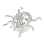 Suncatcher 53x55mm Ladybug flad med glassten