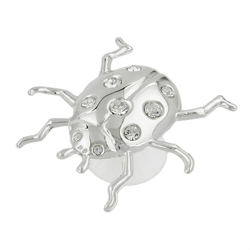 Suncatcher 53x55mm Ladybug flad med glassten