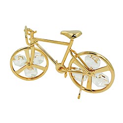 Borddekoration racercykel med 6 glassten