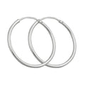 Hoopøreringe 25mm tråd-earrings med spænde Blank Sølv 925