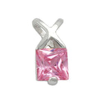 Vedhæng 13x6mm Cubic Zirconia Pink Sølv 925