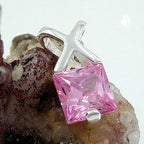 Vedhæng 13x6mm Cubic Zirconia Pink Sølv 925