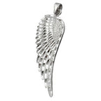 Hængende 37x12mm vinge Diamant Rhodium belagt Sølv 925