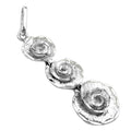 Vedhæng 29x10mm 3 blomster skinnende rhodiumbeklædt sølv 925