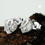 Ørestikker-ørering 7,5x7mm hjerte lavet af zirkonia sølv 925