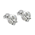 Ørestikker-ørering 7,5x7mm hjerte lavet af zirkonia sølv 925