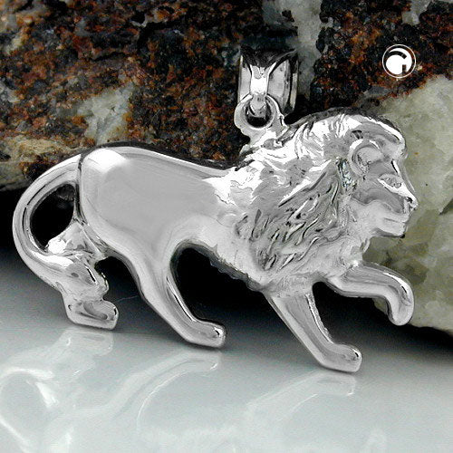 Vedhæng 15x23 mm længde Skinnende Rhodium belagt sølv 925